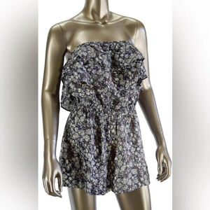 NWT Blu Moon Floral Ruffle Short Romper Sz 2